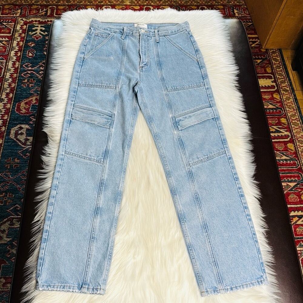 Agolde Light Blue Cooper Cargo Jeans - Picture 2 of 10